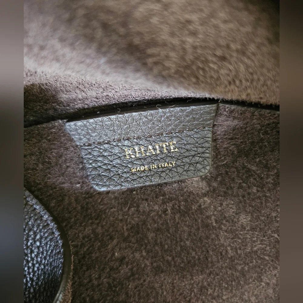 Khaite Small Lotus Bag Dark Brown Pebbled Leather Excellent Condition MSRP $2480 - Picture 7 of 16